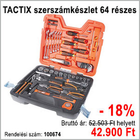 Tactix szerszámkészlet 64 részes