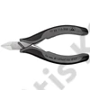 Knipex Elektronikai oldalcsípő fogó lapos fejű ESD többkomponensű nyél 115 mm