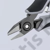 Knipex precíziós elektronikai oldalcsípő fogó ESD többkomponensű nyél barnított 125 mm