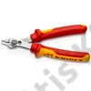 Knipex VDE elektronikai fogó polírozva 125 mm fazetta nélküli vágóél