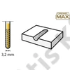 Dremel Max 9903DM Tungsten Karbon marófej, 3.2 mm