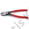 Knipex Erőkímélő oldalcsípő fogó feketére foszfátozott, mártott nyél 200 mm