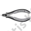 Knipex precíziós elektronikai oldalcsípő fogó ESD többkomponensű nyél barnított 120 mm