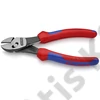 Knipex TwinForce nagy teljesítményű oldalcsípő fogó feketére foszfátozott 180 mm, nyitórugóval