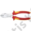 Knipex Erőkímélő oldalcsípő fogó krómozott VDE 180 mm