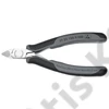 Knipex elektronikai oldalcsípő fogó keményfém vágóéllel ESD többkomponensű nyél 120 mm