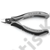 Knipex precíziós elektronikai oldalcsípő fogó ESD többkomponensű nyél barnított 125 mm