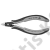 Knipex precíziós elektronikai oldalcsípő fogó ESD többkomponensű nyél barnított 125 mm