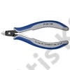 Knipex precíziós elektronikai oldalcsípő fogó többkomponensű nyél barnított 120 mm