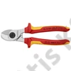 Knipex Kábelolló krómozott VDE 165 mm