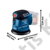 Bosch GEX 185-LI akkus excentercsiszoló 1x4.0Ah, GAL 18V-40 töltő, koffer