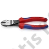 Knipex erőkímélő oldalcsípő fogó feketére foszfátozott, többkomponensű nyél 180 mm