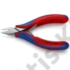 Knipex elektronikai oldalcsípő fogó lapos fejű, többkomponensű nyél 115mm