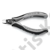 Knipex precíziós elektronikai oldalcsípő fogó ESD többkomponensű nyél barnított 120 mm (bliszter)