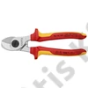 Knipex Kábelolló krómozott VDE 165 mm