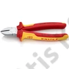 Knipex Oldalcsípőfogó krómozott VDE 180 mm