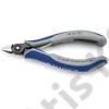 Knipex precíziós elektronikai oldalcsípő fogó többkomponensű nyél barnított 125 mm