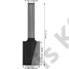 Bosch PRO egyenes élű alakmaróbetét, két spirál,  5/8