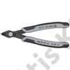 Knipex elektronikai oldalcsípő fogó Super Knips ESD többkomponensű nyél barnított 125 mm (bliszter)
