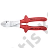 Knipex erőkímélő oldalcsípő fogó krómozott, mártott nyél VDE 200 mm