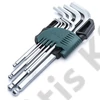 SATA imbuszkulcs készlet 9 részes 1.5-10mm, hosszú gömbvégű