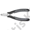 Knipex elektronikai oldalcsípő fogó keményfém vágóéllel ESD többkomponensű nyél 120 mm