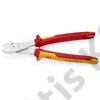 Knipex erőkímélő oldalcsípő fogó krómozott VDE 250 mm, rögzítőszemmel