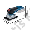 Bosch GSS 18V-13 akkus excentercsiszoló (akku és töltő nélkül, 1 tárcsa) kartondobozban