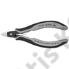 Knipex precíziós elektronikai oldalcsípő fogó ESD többkomponensű nyél barnított 125 mm