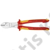 Knipex erőkímélő oldalcsípő fogó krómozott VDE 250 mm, rögzítőszemmel