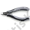 Knipex precíziós elektronikai oldalcsípő fogó ESD többkomponensű nyél barnított 125 mm
