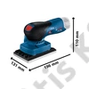 Bosch GSS 12V-13 akkus excentercsiszoló (akku és töltő nélkül, 3 tárcsa) L-Boxx-ban