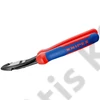 Knipex erőkímélő oldalcsípő fogó feketére foszfátozott, többkomponensű nyél 200 mm