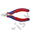 Knipex elektronikai oldalcsípő fogó hegyes fejű, többkomponensű nyél 115mm