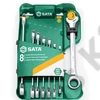 SATA dupla racsnis csillag-villáskulcs 8 részes készlet 8-19mm