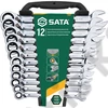 SATA racsnis csillag-villáskulcs készlet 8-19mm 12 részes irányváltós