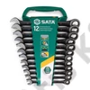 SATA racsnis csillag-villáskulcs készlet 8-19 mm 12 részes Black Edition