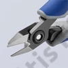 Knipex precíziós elektronikai oldalcsípő fogó többkomponensű nyél barnított 125 mm