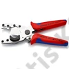 Knipex Csővágó többrétegű és védőcsövekhez többkomponensű nyél horganyzott 210 mm (bliszter)