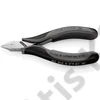 Knipex Elektronikai oldalcsípő fogó lapos fejű ESD többkomponensű nyél 115 mm