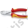Knipex Erőkímélő oldalcsípő fogó krómozott VDE 180 mm