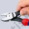 Knipex erőkímélő oldalcsípő fogó feketére foszfátozott, többkomponensű nyél 180 mm