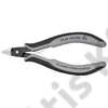 Knipex precíziós elektronikai oldalcsípő fogó ESD többkomponensű nyél barnított 125 mm