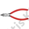 Knipex elektronikai oldalcsípő fogó feketére foszfátozott, mártott nyél 125 mm