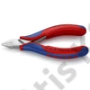 Knipex elektronikai oldalcsípő fogó lapos fejű, többkomponensű nyél 115mm