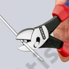 Knipex TwinForce nagy teljesítményű oldalcsípő fogó feketére foszfátozott 180 mm, nyitórugóval