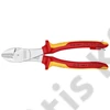 Knipex erőkímélő oldalcsípő fogó krómozott VDE 200 mm, rögzítőszemmel