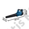 Bosch GBL 18V-750 lombfúvó (akku és töltő nélkül), karton