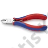 Knipex elektronikai oldalcsípő fogó keményfém vágóéllel többkomponensű nyél 135 mm