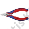 Knipex elektronikai oldalcsípő fogó lapos fejű, többkomponensű nyél 115mm